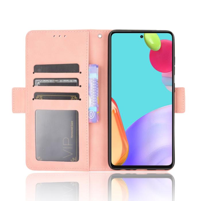 Bild 4, Samsung Galaxy A52 / A52s- Fodral Med Avtagbart Kortfodral - Roséguld