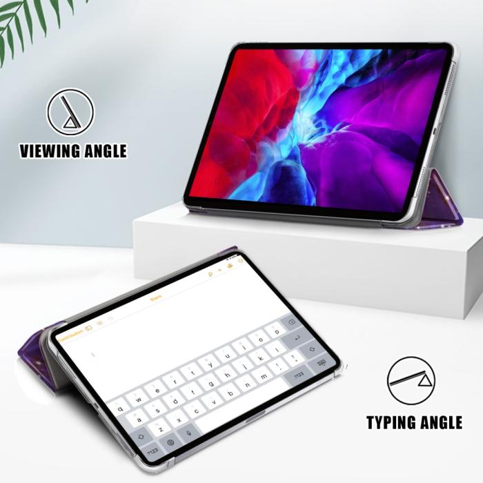 Bild 2, iPad Pro 12.9 (2018/2020/2021) - Tri-Fold Läder Fodral - Cosmic Space