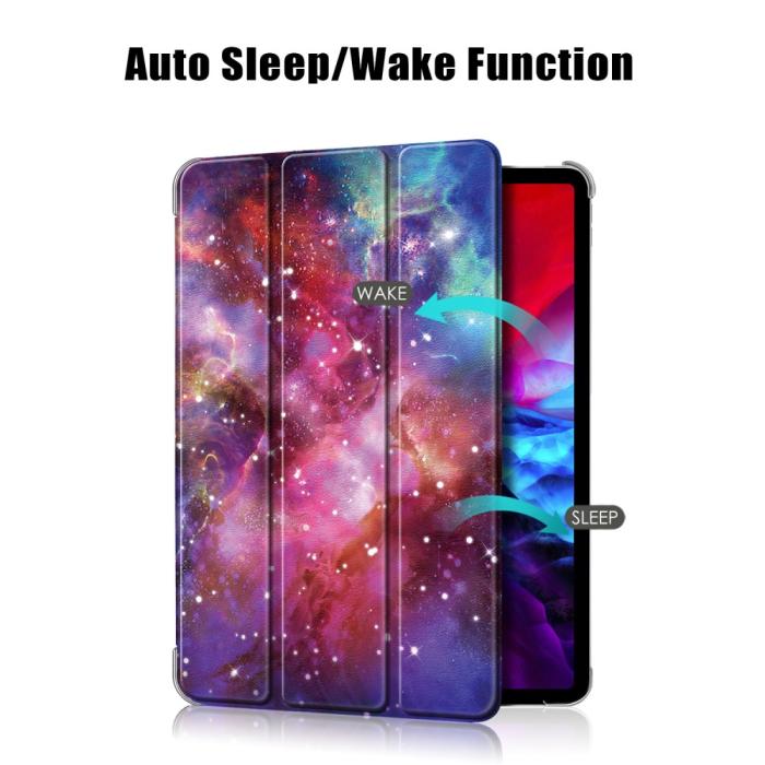 Bild 3, iPad Pro 12.9 (2018/2020/2021) - Tri-Fold Läder Fodral - Cosmic Space