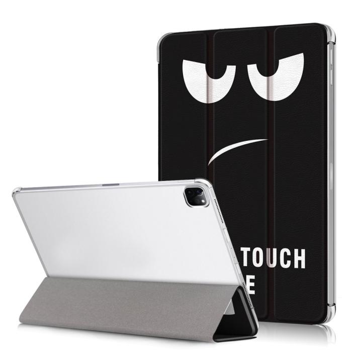 Bild 1, iPad Pro 12.9 (2018/2020/2021) - Tri-Fold Läder Fodral - Dont Touch Me