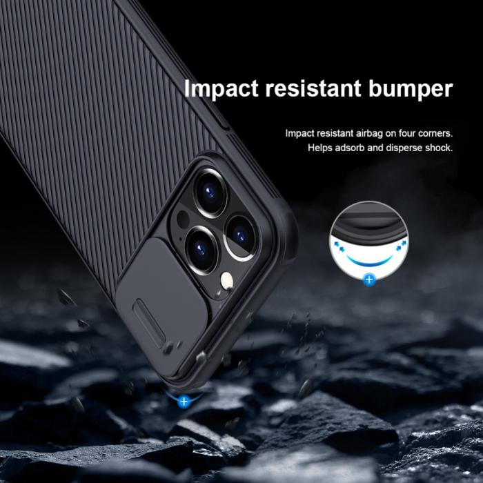 Bild 6, iPhone 13 Pro Max - NILLKIN CamShield Pro Skal - Svart