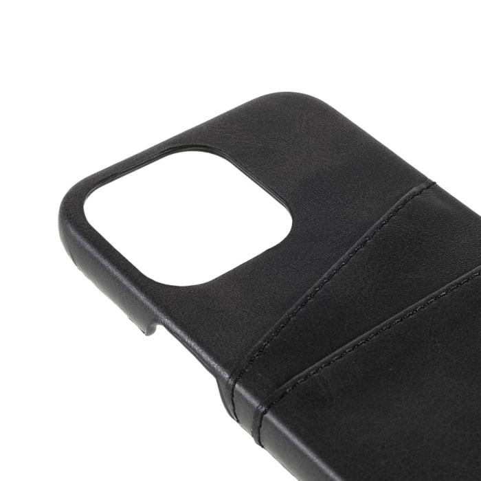 Bild 6, iPhone 13 Pro Max - Läderbelagt Skal Med Kortfack - Svart
