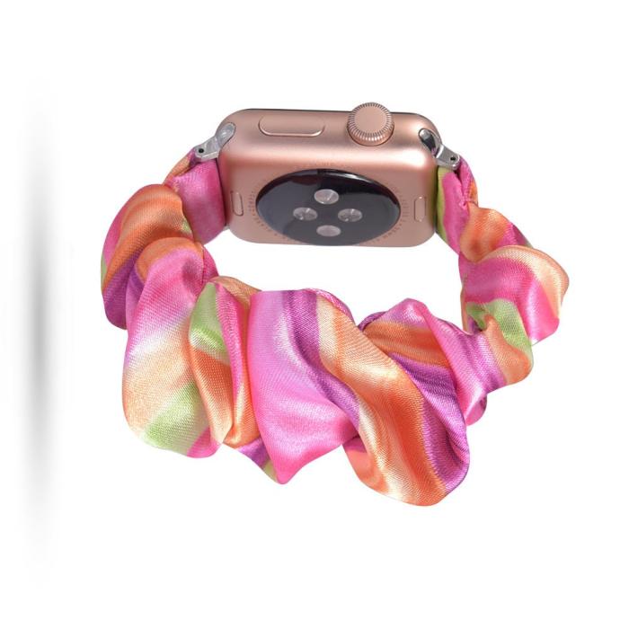 Bild 2, Scrunchie Silk Candy Armband Apple Watch 42/44/45/49 mm