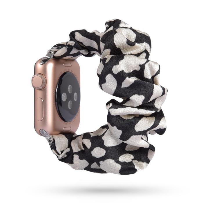 Bild 1, Scrunchie Black N White Armband Apple Watch 41/40/38 mm