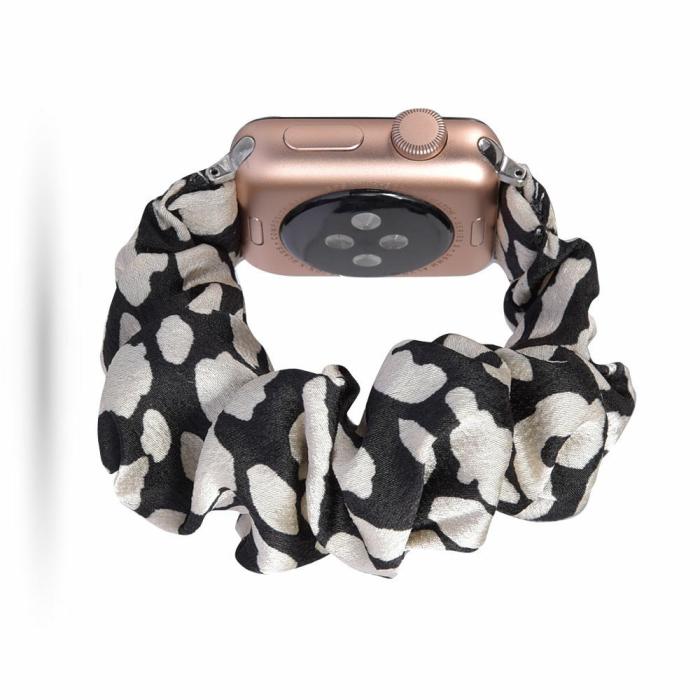 Bild 2, Scrunchie Black N White Armband Apple Watch 41/40/38 mm