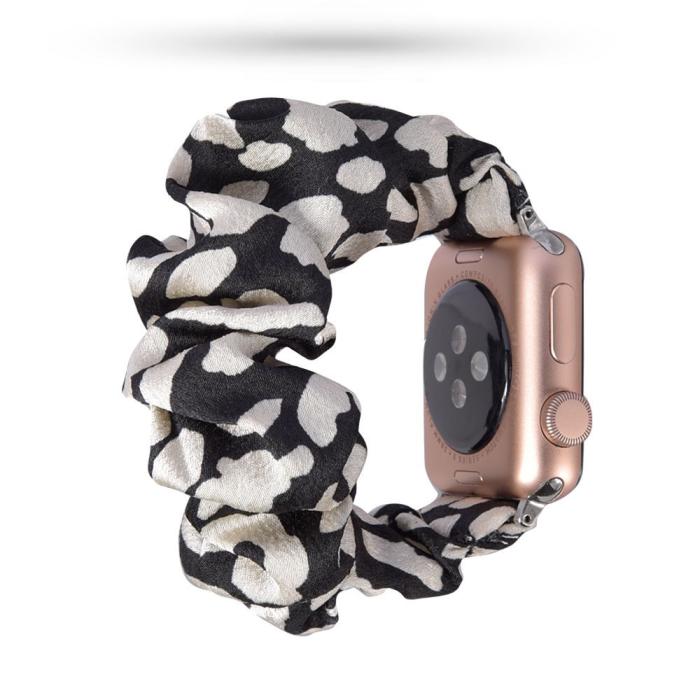 Bild 3, Scrunchie Black N White Armband Apple Watch 41/40/38 mm