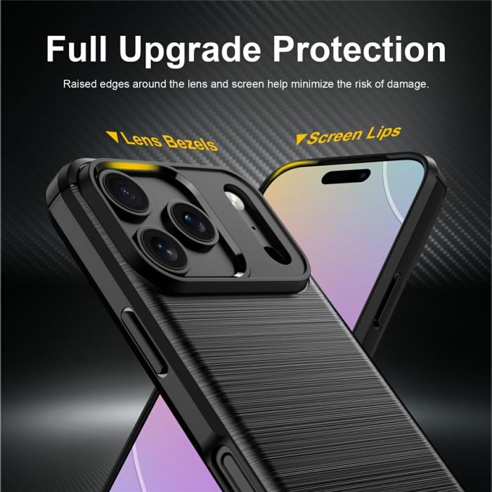 Bild 3, iPhone 18 Pro Max/17 Pro Max Skal Kolfiber Textur Svart