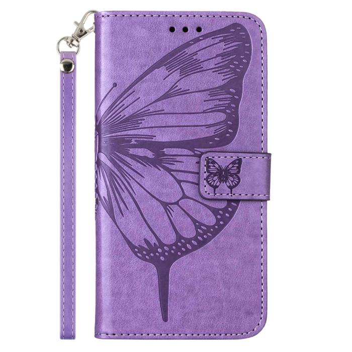 Bild 6, Samsung Galaxy A54 5G Fodral Med Fjäril Tryck Lila
