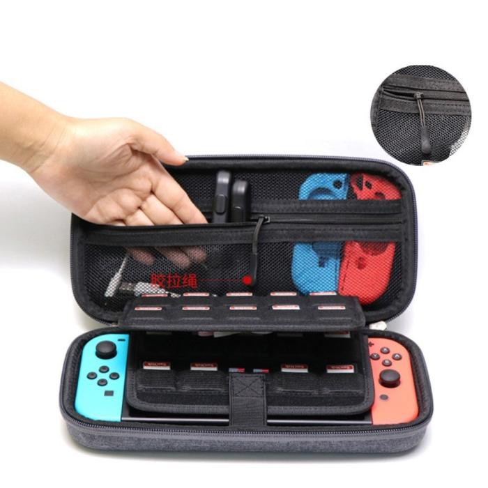 Bild 4, Nintendo Switch Skyddsfodral Reseväska Grå
