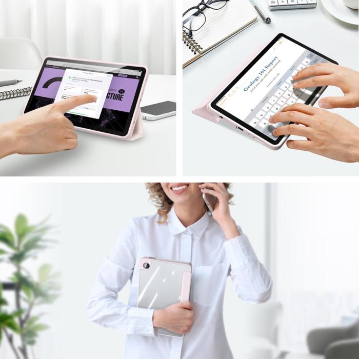 Bild 3, DUX DUCIS Galaxy Tab A9 Fodral TOBY Tri-Fold Rosa