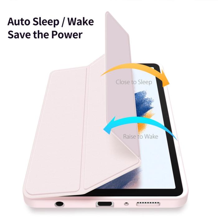 Bild 4, DUX DUCIS Galaxy Tab A9 Fodral TOBY Tri-Fold Rosa