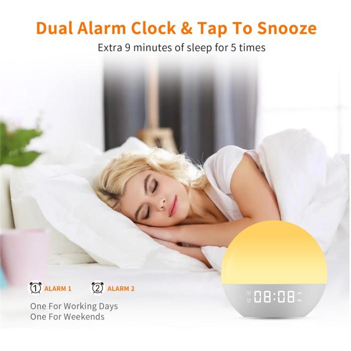 Bild 7, Nattlampa / Väckarklocka Med Soluppgång