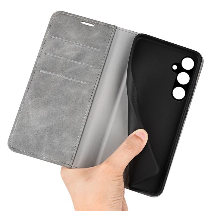 Bild 4, Samsung Galaxy A15 5G Fodral Flip Skin Touch Grå