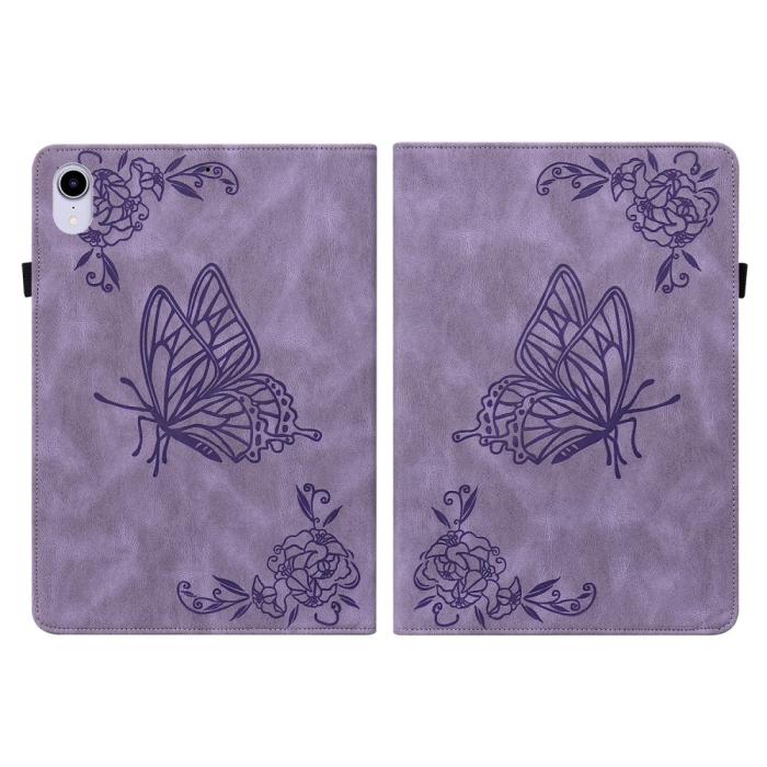 Bild 2, iPad Mini 2024/2021 Fodral Butterfly Flower Lila