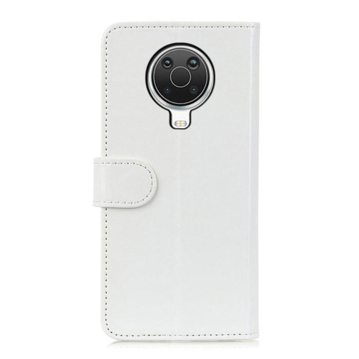 Bild 5, Nokia G10 / G20 Fodral Crazy Horse Retro Läder Vit
