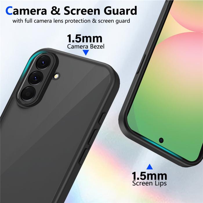 Bild 4, Samsung Galaxy A37 5G Skal Hybrid Transparent / Svart