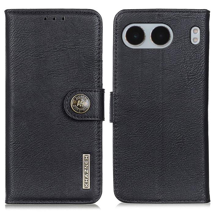 Bild 1, KHAZNEH OnePlus Nord 4 Fodral Läder Svart