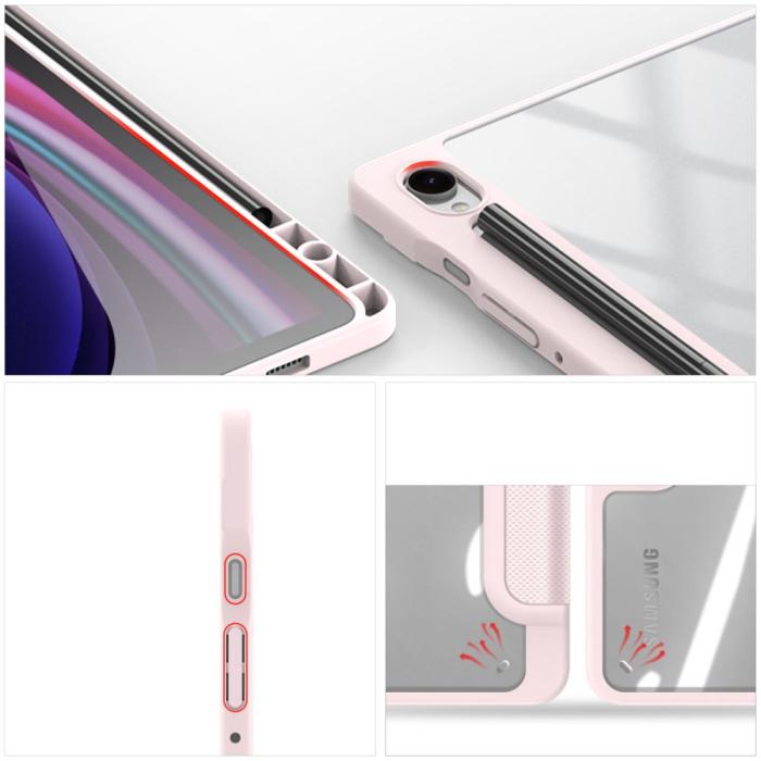 Bild 3, DUX DUCIS Galaxy Tab S9 FE Fodral TOBY Hybrid Rosa