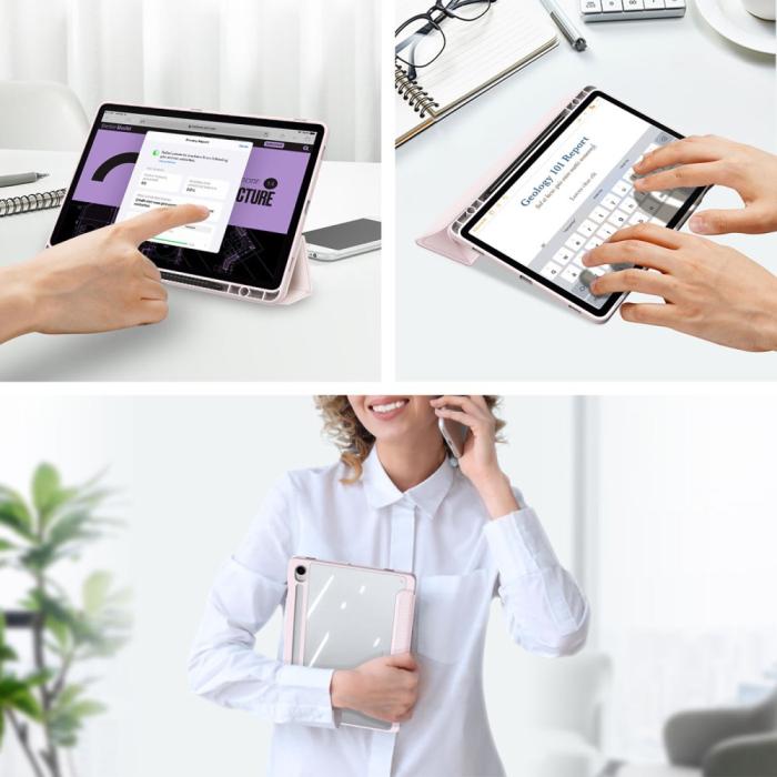 Bild 4, DUX DUCIS Galaxy Tab S9 FE Fodral TOBY Hybrid Rosa