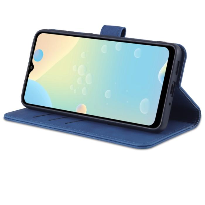 Bild 4, AZNS Samsung Galaxy A33 5G Fodral Läder Blå