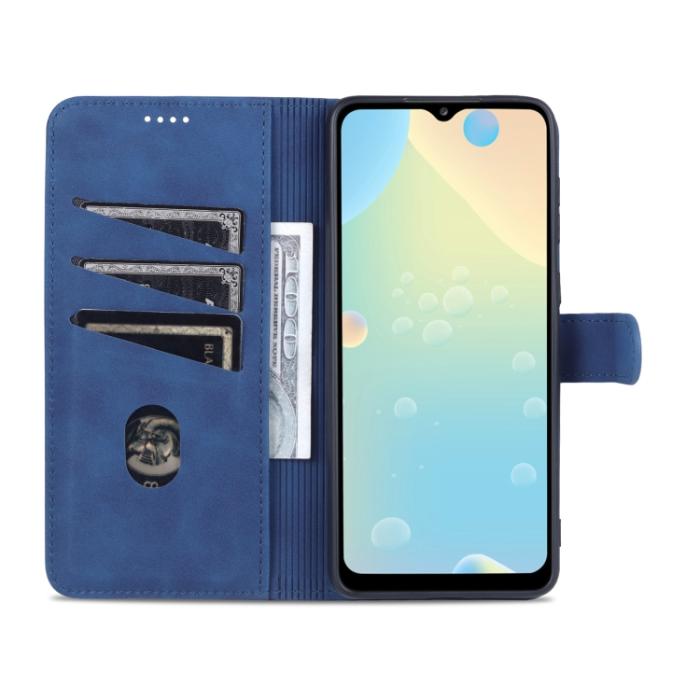 Bild 6, AZNS Samsung Galaxy A33 5G Fodral Läder Blå