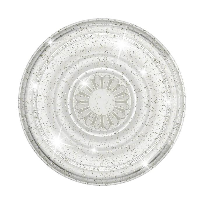 Bild 1, PopSockets Avtagbart Grip med Ställfunktion Clear Glitter Silver