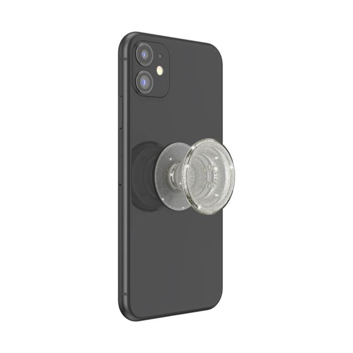 Bild 7, PopSockets Avtagbart Grip med Ställfunktion Clear Glitter Silver