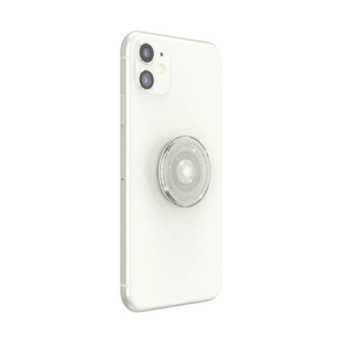 Bild 8, PopSockets Avtagbart Grip med Ställfunktion Clear Glitter Silver