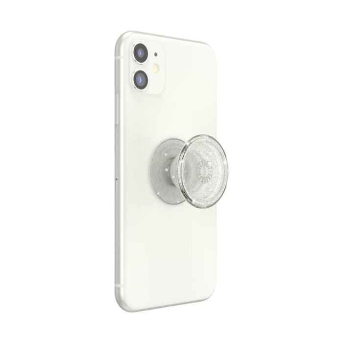 Bild 9, PopSockets Avtagbart Grip med Ställfunktion Clear Glitter Silver