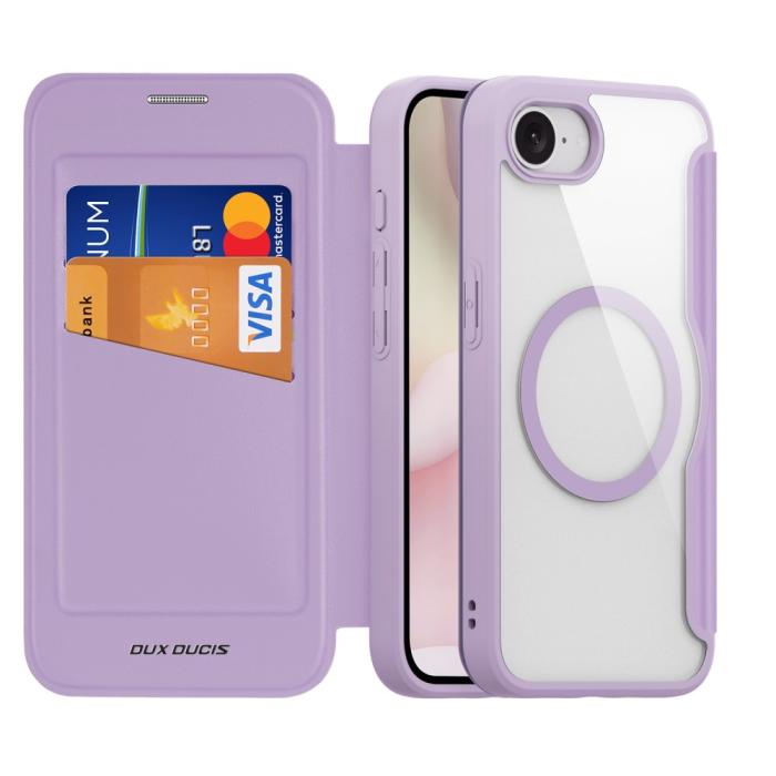Bild 2, DUX DUCIS iPhone 17e/16e Fodral MagSafe Skin X Pro Lila/Rosa