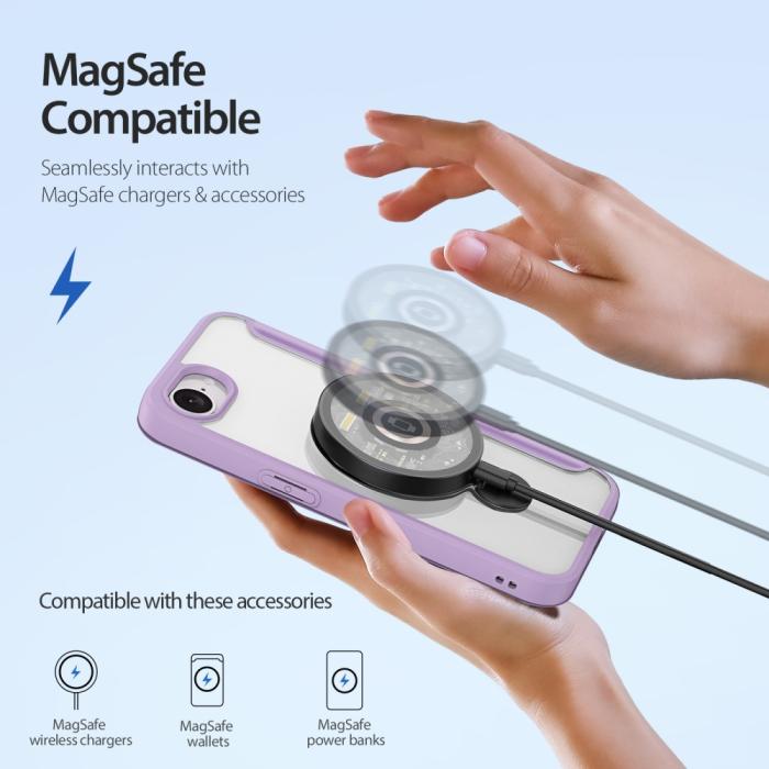 Bild 3, DUX DUCIS iPhone 17e/16e Fodral MagSafe Skin X Pro Lila/Rosa