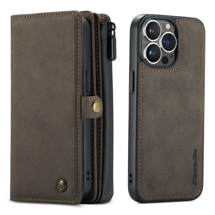 Bild 1, CASEME iPhone 13 Pro Fodral/Skal Magnet 2in1 Multifunktionell Brun