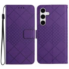 Samsung Galaxy S25 FE Fodral L&auml;der M&ouml;rk Lila