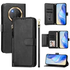 Honor Magic7 Lite Fodral Multifunktionellt L&auml;der Svart