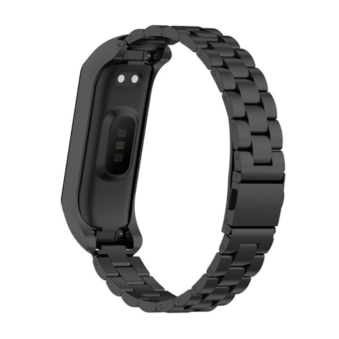 Bild 4, Samsung Galaxy Fit 2 Lyxigt Metallarmband Svart
