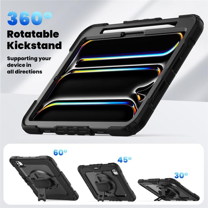 Bild 2, iPad Pro 11 2025 / 2024 Skal 360 Shockproof Hybrid Kickstand