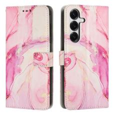 Samsung Galaxy S26 Fodral L&auml;der Marmor Ros&eacute;guld