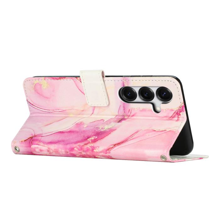 Bild 2, Samsung Galaxy S26 Fodral Läder Marmor Roséguld