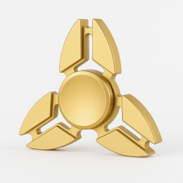 Fidget Spinner Spiky Trio - Guld