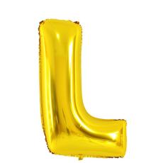 Bokstavsballong L 70 cm Guld