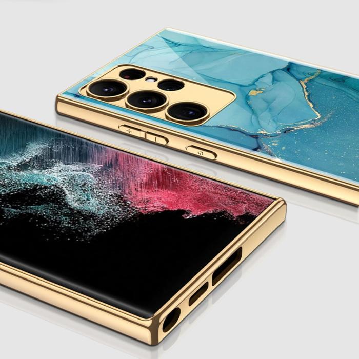 Bild 3, GKK Galaxy S24 Ultra Skal Härdat Glas Electroplate Leopard