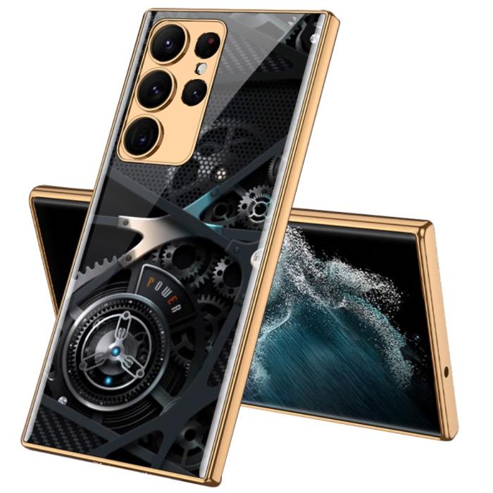 Bild 1, GKK Galaxy S24 Ultra Skal Härdat Glas Electroplate Kugghjul