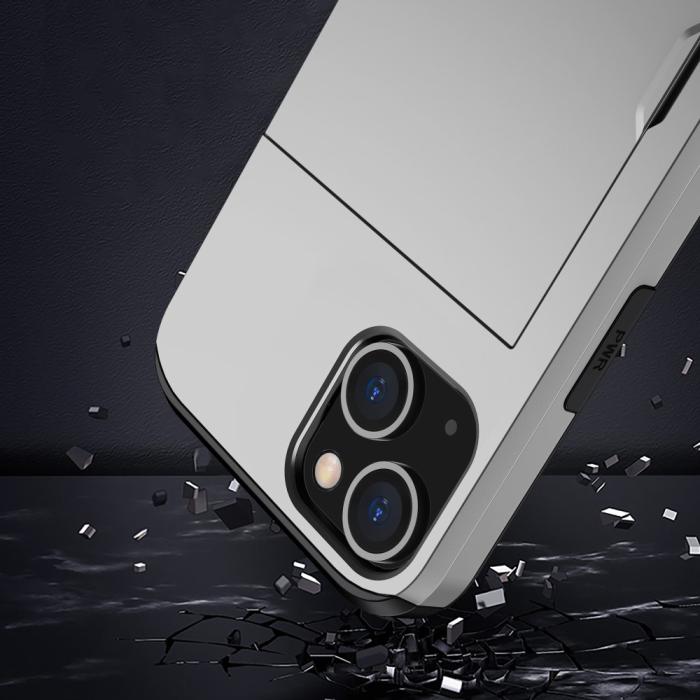 Bild 6, iPhone 15 Plus Skal Hybrid Med Kortfack Silver
