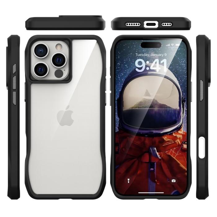 Bild 3, iPhone 16 Pro Skal Shockproof Hybrid Svart