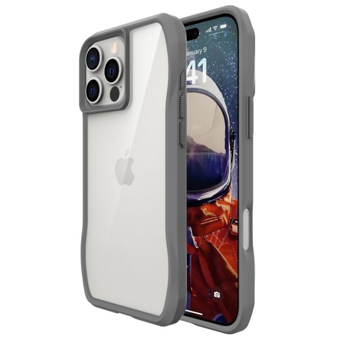 Bild 2, iPhone 16 Pro Skal Shockproof Hybrid Grå