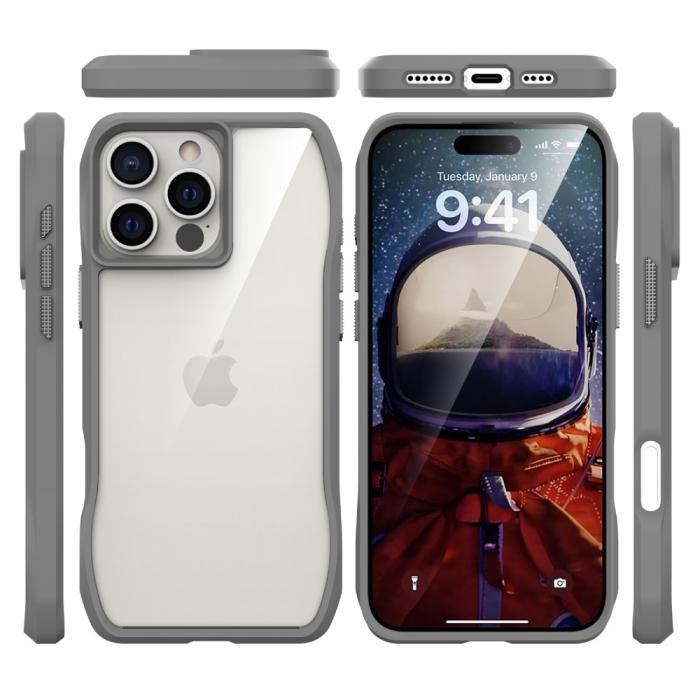 Bild 3, iPhone 16 Pro Skal Shockproof Hybrid Grå