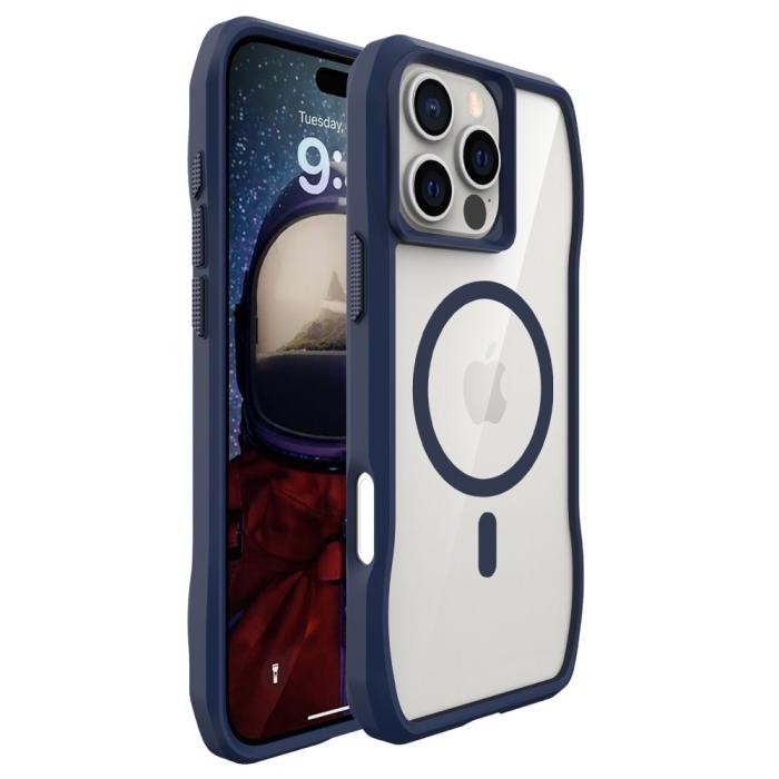 Bild 1, iPhone 16 Pro Skal MagSafe Shockproof Hybrid Mörk Blå