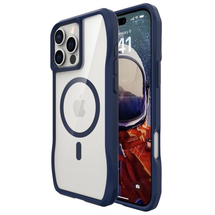 Bild 2, iPhone 16 Pro Skal MagSafe Shockproof Hybrid Mörk Blå