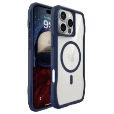 iPhone 16 Pro Skal MagSafe Shockproof Hybrid M&ouml;rk Bl&aring;