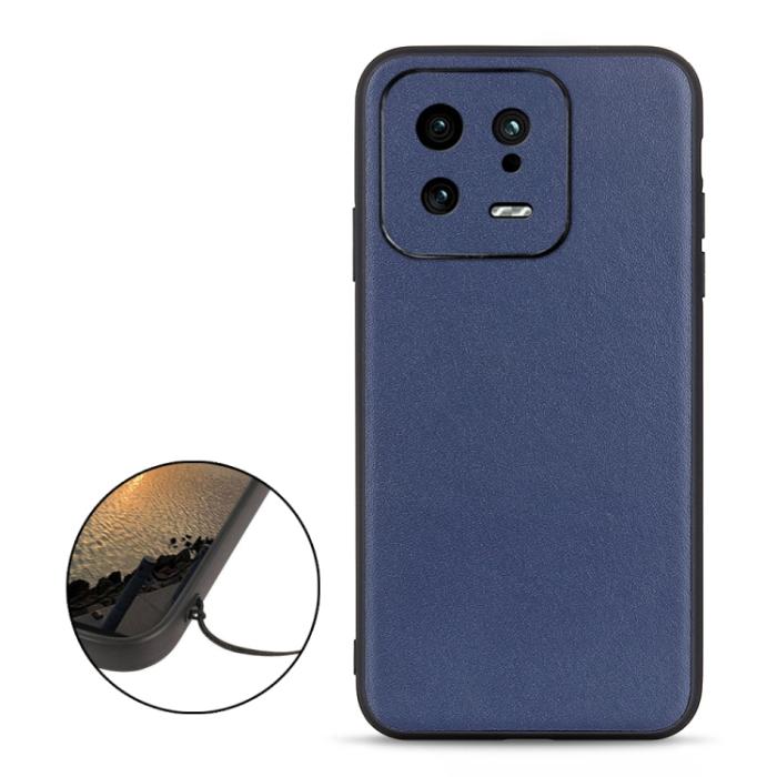Bild 2, Xiaomi 13 5G Skal Äkta Läder Blå